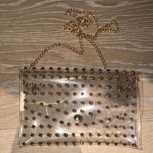 Transparent Studded Chain Bag